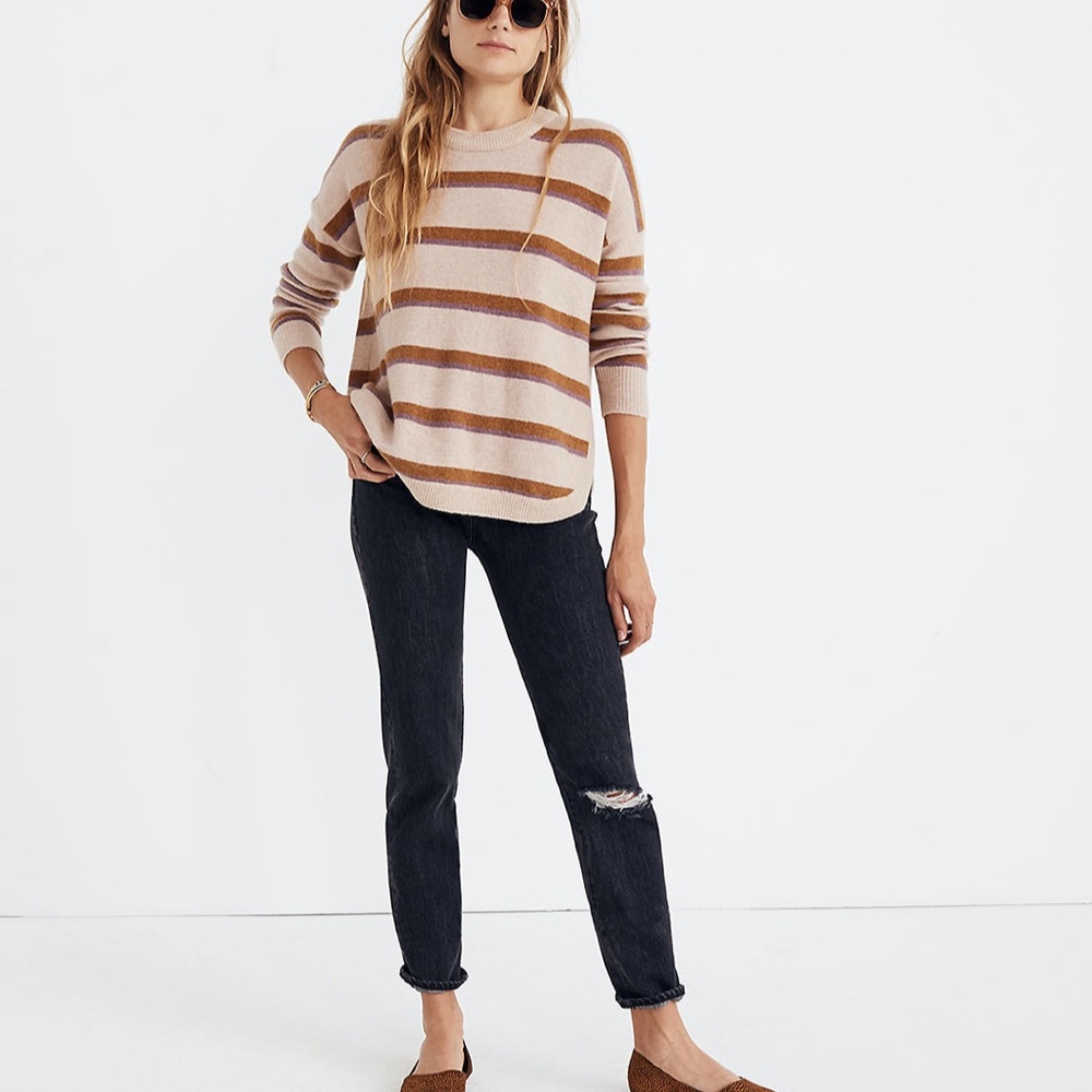 Madewell Westlake Striped Sweater Alpaca Blend